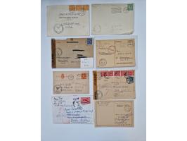 1945/54 (ca.), umfangreicher Sammlungsbestand “Zensurpost” mit geschätzt 400 Briefen, Karten und Ganzsachen mit viel Auslands