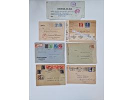 1945/54 (ca.), umfangreicher Sammlungsbestand “Zensurpost” mit geschätzt 400 Briefen, Karten und Ganzsachen mit viel Auslands