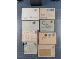 1945/48, über 200 Briefe, Karten und Ganzsachen mit frühe Post von und nach Berlin, R-Briefe, interessante Mischfrankaturen, 