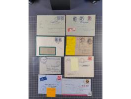 1945/48, über 200 Briefe, Karten und Ganzsachen mit frühe Post von und nach Berlin, R-Briefe, interessante Mischfrankaturen, 