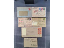 1945/48, über 200 Briefe, Karten und Ganzsachen mit frühe Post von und nach Berlin, R-Briefe, interessante Mischfrankaturen, 