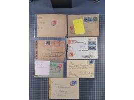 1945/48, über 200 Briefe, Karten und Ganzsachen mit frühe Post von und nach Berlin, R-Briefe, interessante Mischfrankaturen, 