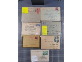 1945/48, über 200 Briefe, Karten und Ganzsachen mit frühe Post von und nach Berlin, R-Briefe, interessante Mischfrankaturen, 
