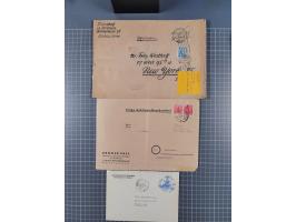 1945/48, über 200 Briefe, Karten und Ganzsachen mit frühe Post von und nach Berlin, R-Briefe, interessante Mischfrankaturen, 