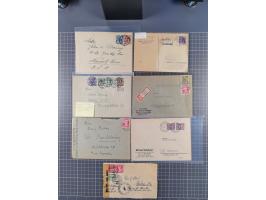 1945/48, über 200 Briefe, Karten und Ganzsachen mit frühe Post von und nach Berlin, R-Briefe, interessante Mischfrankaturen, 