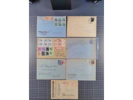 1945/48, über 200 Briefe, Karten und Ganzsachen mit frühe Post von und nach Berlin, R-Briefe, interessante Mischfrankaturen, 