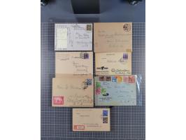 1945/48, über 200 Briefe, Karten und Ganzsachen mit frühe Post von und nach Berlin, R-Briefe, interessante Mischfrankaturen, 