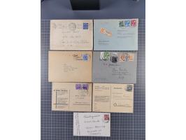 1945/48, umfangreicher Sammlungsbestand mit geschätzt fast 400 Briefen, Karten und Ganzsachen. Dabei sehr viel Auslandspost m