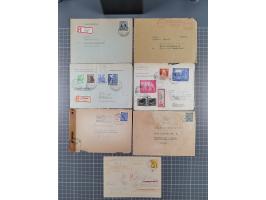 1945/48, umfangreicher Sammlungsbestand mit geschätzt fast 400 Briefen, Karten und Ganzsachen. Dabei sehr viel Auslandspost m