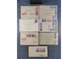 1945/48, umfangreicher Sammlungsbestand mit geschätzt fast 400 Briefen, Karten und Ganzsachen. Dabei sehr viel Auslandspost m