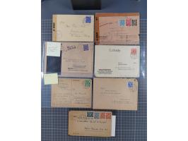 1945/48, umfangreicher Sammlungsbestand mit geschätzt fast 400 Briefen, Karten und Ganzsachen. Dabei sehr viel Auslandspost m