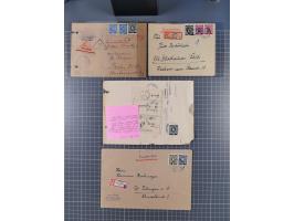 1945/48, umfangreicher Sammlungsbestand mit geschätzt fast 400 Briefen, Karten und Ganzsachen. Dabei sehr viel Auslandspost m