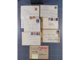 1945/48, umfangreicher Sammlungsbestand mit geschätzt fast 400 Briefen, Karten und Ganzsachen. Dabei sehr viel Auslandspost m