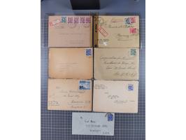 1945/48, umfangreicher Sammlungsbestand mit geschätzt fast 400 Briefen, Karten und Ganzsachen. Dabei sehr viel Auslandspost m