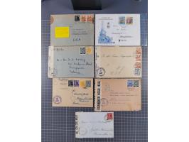 1945/48, umfangreicher Sammlungsbestand mit geschätzt fast 400 Briefen, Karten und Ganzsachen. Dabei sehr viel Auslandspost m