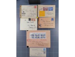 1945/48, umfangreicher Sammlungsbestand mit geschätzt fast 400 Briefen, Karten und Ganzsachen. Dabei sehr viel Auslandspost m