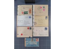 1945/48, umfangreicher Sammlungsbestand mit geschätzt fast 400 Briefen, Karten und Ganzsachen. Dabei sehr viel Auslandspost m