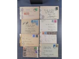 1945/48, umfangreicher Sammlungsbestand mit geschätzt fast 400 Briefen, Karten und Ganzsachen. Dabei sehr viel Auslandspost m