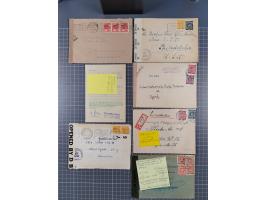 1945/48, umfangreicher Sammlungsbestand mit geschätzt fast 400 Briefen, Karten und Ganzsachen. Dabei sehr viel Auslandspost m