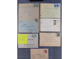 1945/48, umfangreicher Sammlungsbestand mit geschätzt fast 400 Briefen, Karten und Ganzsachen. Dabei sehr viel Auslandspost m
