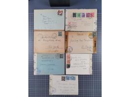 1945/48, umfangreicher Sammlungsbestand mit geschätzt fast 400 Briefen, Karten und Ganzsachen. Dabei sehr viel Auslandspost m