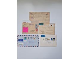 1945/90,über 200 Briefe, Karten und Ganzsachen mit Schwerpunkt bis ca. 1960 mit vielen Einzel- und Mehrfachfrankaturen, Luftp