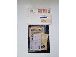 1945/90,über 200 Briefe, Karten und Ganzsachen mit Schwerpunkt bis ca. 1960 mit vielen Einzel- und Mehrfachfrankaturen, Luftp