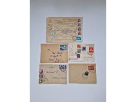 1945/90,über 200 Briefe, Karten und Ganzsachen mit Schwerpunkt bis ca. 1960 mit vielen Einzel- und Mehrfachfrankaturen, Luftp