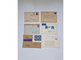 1945/90,über 200 Briefe, Karten und Ganzsachen mit Schwerpunkt bis ca. 1960 mit vielen Einzel- und Mehrfachfrankaturen, Luftp