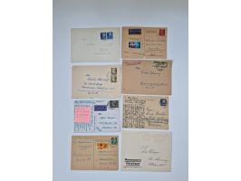 1945/90,über 200 Briefe, Karten und Ganzsachen mit Schwerpunkt bis ca. 1960 mit vielen Einzel- und Mehrfachfrankaturen, Luftp
