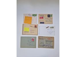 1945/90,über 200 Briefe, Karten und Ganzsachen mit Schwerpunkt bis ca. 1960 mit vielen Einzel- und Mehrfachfrankaturen, Luftp
