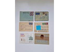 1945/90,über 200 Briefe, Karten und Ganzsachen mit Schwerpunkt bis ca. 1960 mit vielen Einzel- und Mehrfachfrankaturen, Luftp