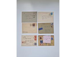 1945/90,über 200 Briefe, Karten und Ganzsachen mit Schwerpunkt bis ca. 1960 mit vielen Einzel- und Mehrfachfrankaturen, Luftp