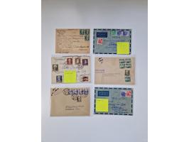 1945/90,über 200 Briefe, Karten und Ganzsachen mit Schwerpunkt bis ca. 1960 mit vielen Einzel- und Mehrfachfrankaturen, Luftp