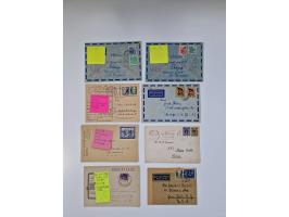 1945/90,über 200 Briefe, Karten und Ganzsachen mit Schwerpunkt bis ca. 1960 mit vielen Einzel- und Mehrfachfrankaturen, Luftp