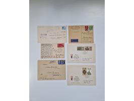 1945/90,über 200 Briefe, Karten und Ganzsachen mit Schwerpunkt bis ca. 1960 mit vielen Einzel- und Mehrfachfrankaturen, Luftp