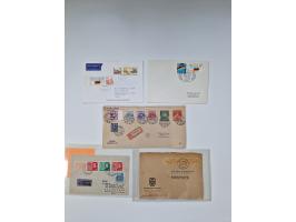 1945/90,über 200 Briefe, Karten und Ganzsachen mit Schwerpunkt bis ca. 1960 mit vielen Einzel- und Mehrfachfrankaturen, Luftp