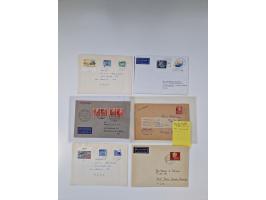 1945/90,über 200 Briefe, Karten und Ganzsachen mit Schwerpunkt bis ca. 1960 mit vielen Einzel- und Mehrfachfrankaturen, Luftp