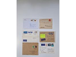 1945/90,über 200 Briefe, Karten und Ganzsachen mit Schwerpunkt bis ca. 1960 mit vielen Einzel- und Mehrfachfrankaturen, Luftp