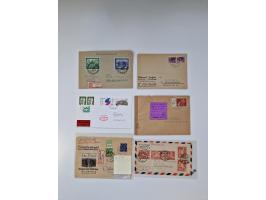 1945/90,über 200 Briefe, Karten und Ganzsachen mit Schwerpunkt bis ca. 1960 mit vielen Einzel- und Mehrfachfrankaturen, Luftp