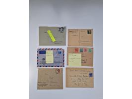 1945/90,über 200 Briefe, Karten und Ganzsachen mit Schwerpunkt bis ca. 1960 mit vielen Einzel- und Mehrfachfrankaturen, Luftp