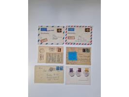 1945/90,über 200 Briefe, Karten und Ganzsachen mit Schwerpunkt bis ca. 1960 mit vielen Einzel- und Mehrfachfrankaturen, Luftp