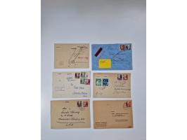 1945/90,über 200 Briefe, Karten und Ganzsachen mit Schwerpunkt bis ca. 1960 mit vielen Einzel- und Mehrfachfrankaturen, Luftp