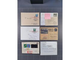 Postkrieg: 1948/85, Partie mit 45 Briefen, Karten und Ganzsachen, dabei Schwärzungen, Aufkleber, Hinweisstempel usw.