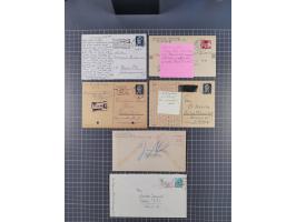 Postkrieg: 1948/85, Partie mit 45 Briefen, Karten und Ganzsachen, dabei Schwärzungen, Aufkleber, Hinweisstempel usw.