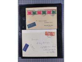 1949/94, fast 40 Briefe und Karten mit Schwerpunkt bei den Posthorn- und Heuss-Frankaturen. Dabei interessante Luftpost-Frank
