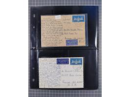 1949/94, fast 40 Briefe und Karten mit Schwerpunkt bei den Posthorn- und Heuss-Frankaturen. Dabei interessante Luftpost-Frank