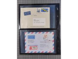 1949/94, fast 40 Briefe und Karten mit Schwerpunkt bei den Posthorn- und Heuss-Frankaturen. Dabei interessante Luftpost-Frank