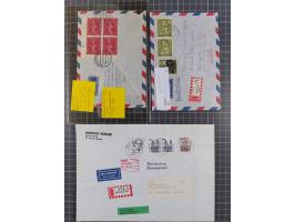 1949/94, fast 40 Briefe und Karten mit Schwerpunkt bei den Posthorn- und Heuss-Frankaturen. Dabei interessante Luftpost-Frank