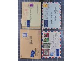 1949/94, fast 40 Briefe und Karten mit Schwerpunkt bei den Posthorn- und Heuss-Frankaturen. Dabei interessante Luftpost-Frank